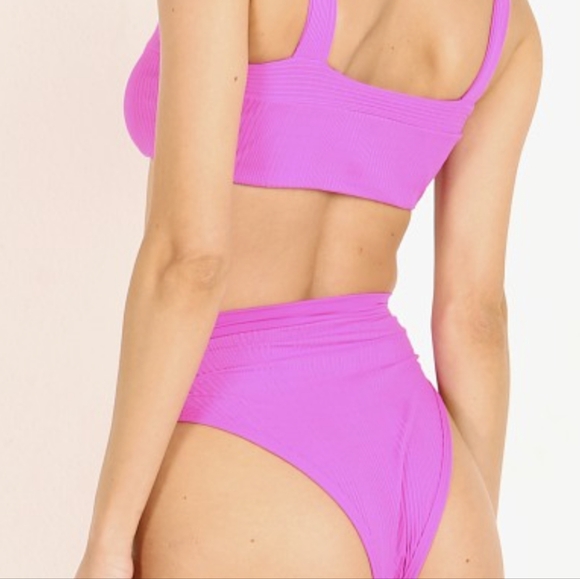 L*Space Bright Fuchsia Frenchi Bitsy Bikini Bottom Large - Picture 11 of 11